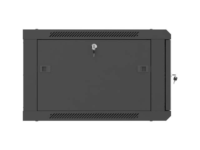 Lanberg Armario rack de pared 19 pulgadas 6U 600x600 negro puertas perforadas