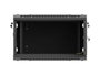 Lanberg Armario rack de pared 19 pulgadas 6U 600x600 negro puertas perforadas