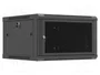 Lanberg Armario rack de pared 19 pulgadas 6U 600x600 negro puertas perforadas