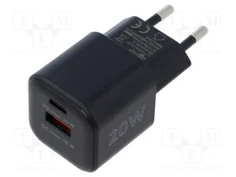 GOOBAY Alimentador de Impulso 20W USB A y USB C