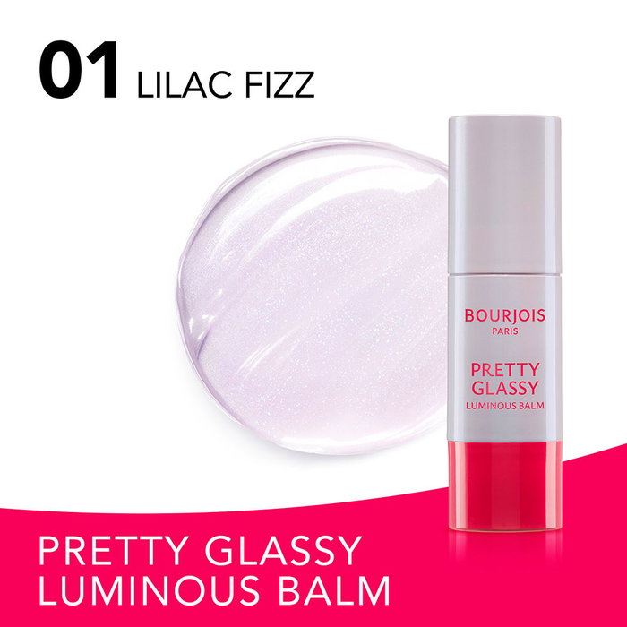 Bourjois Bálsamo Iluminador Pretty Glassy en Lilac Fizz - Efecto Piel de Cristal, Radiante, 5 g