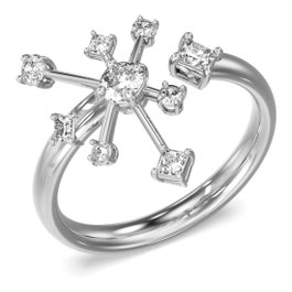 Guess JUBR05565JWRH58 Anillo Galaxy Gris
