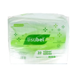 LISUBEL Empapador Desechable Super Sin Alas 60x90 cm 30 Un