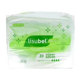 LISUBEL Empapador Desechable Super Sin Alas 60x90 cm 30 Unidades