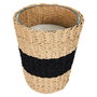Home Deco Factory Vela Perfumada Aroma Madera de Jengibre en Cesta Bicolor Vidrio 20x24 cm 900g Colección Mirage