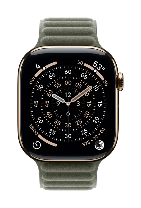 Apple Hermès Correa de Reloj Sport MGDK4ZM/A de Poliéster, Tamaño S/M, Gris Salvia, Compatible con Watch Series 9/SE/Series 10/11 (46mm/45mm/44mm/49mm)