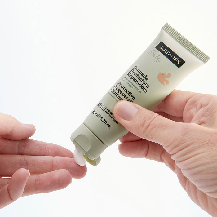 Suavinex Pomada Protectora Reparadora para Bebé, Calma y Repara Pieles Sensibles en Área del Pañal, con Pantenol y Extracto Natural, 50 ml