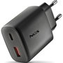 NGS ERA 45W BLACK Cargador de Pared GaN con USB-C y USB-A Negro