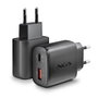 NGS ERA 45W BLACK Cargador de Pared GaN con USB-C y USB-A Negro