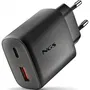 NGS Cargador de Pared GaN ERA 45W BLACK, 45W, 2 Puertos (USB-C + USB-A), Carga Rápida
