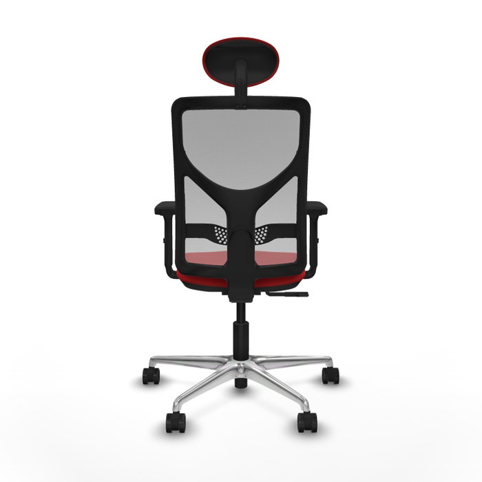 PIQUERAS Y CRESPO Silla de oficina Motilla con mecanismo Sincro, Rojo y Gris