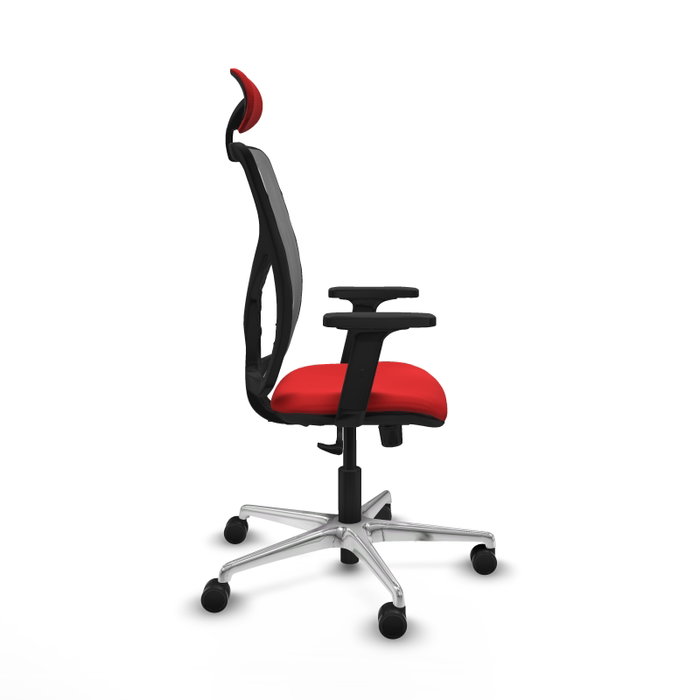 PIQUERAS Y CRESPO Silla de oficina Motilla con mecanismo Sincro, Rojo y Gris