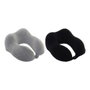 DKD Home Decor Cojín Cervical de Viaje Negro y Gris (2 unidades)