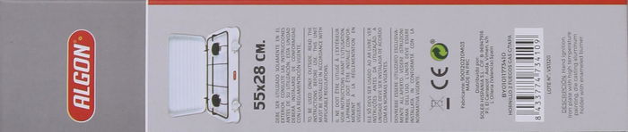 Algon Bbq Hornillo 2 Fuegos Gas C/Tapa 55 x 31 x 6,5 cm (2 Unidades)