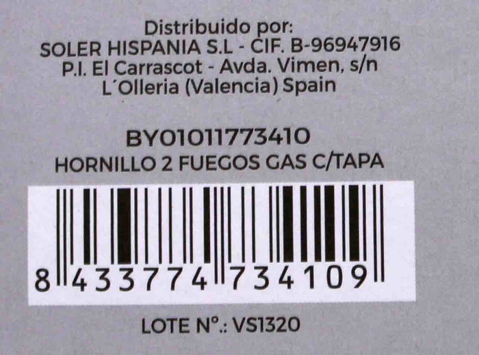 Algon Bbq Hornillo 2 Fuegos Gas C/Tapa 55 x 31 x 6,5 cm (2 Unidades)