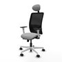 PIQUERAS Y CRESPO Silla de oficina Zulema Gris claro con respaldo negro