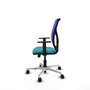 PIQUERAS Y CRESPO Silla de oficina Motilla con mecanismo Sincro/Traslack Turquesa y Azul