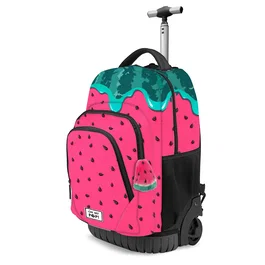 Oh My Pop Mochila Trolley GTS FAN Melty Melon Verde Escolar con Ruedas