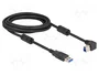DeLOCK Cable USB 5 Gbps Tipo-A a Tipo-B 90° Derecha 3 m