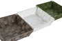 DKD Home Decor Surtido de 3 Cestas de PP y Metal Brillante 19x19x6 cm
