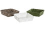 DKD Home Decor Surtido de 3 Cestas de PP y Metal Brillante 19x19x6 cm