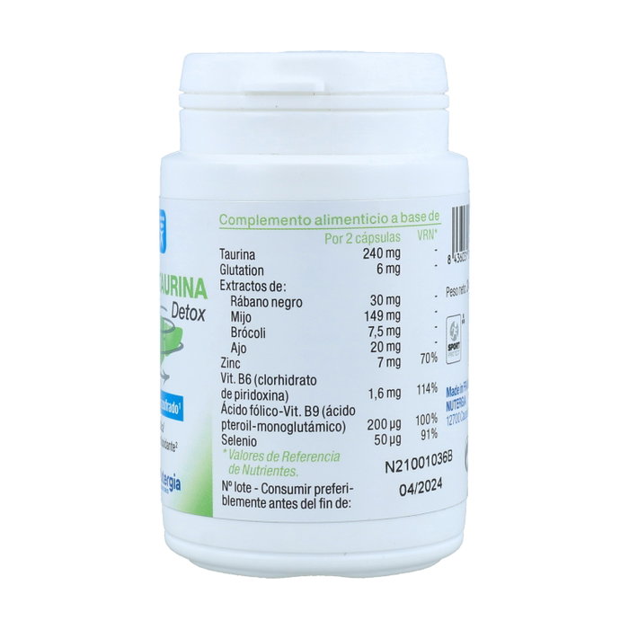 Nutergia Ergytaurina detox 60 cápsulas