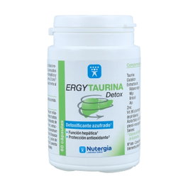 Nutergia Ergytaurina Detox 60 Cápsulas - Complemento Alimenticio Detoxificante Hepático con Selenio, Zinc y Vitaminas B6 y B9