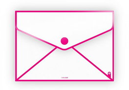 CARCHIVO Dosier sobre Sendy PP Velcro A4 Rosa neón (Set de 6)