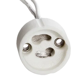 BX3 LIGHT Portalámparas Cerámico GU10 con Cable de 160 mm - Material Resistente al Calor para Bombillas LED/Halógenas - Instalación Interior