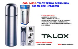 TALOX Termo de Acero Inoxidable 500 ml HPDA023B