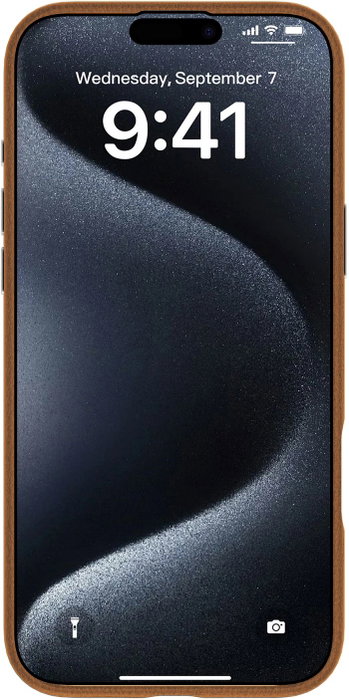eSTUFF Funda iPhone 16 Pro INFINITE VENICE - Cuero Reciclado Marrón, Compatible MagSafe, Protección 1.2m