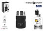 Thermosport Termo Comida Acero Negro 500 ml (9 cm x 15.5 cm x 9 cm) (6 Unidades)