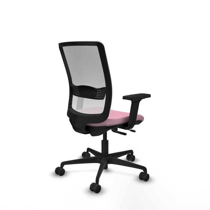 PIQUERAS Y CRESPO Silla de oficina Haches, Rosa y Blanco, Mecanismo Sincro/Traslack, Brazos 2D, Lumbar 1D, Ruedas 65mm PIQUERAS Y CRESPO Silla de oficina Haches, Rosa y Blanco, Mecanismo Sincro/Traslack, Brazos 2D, Lumbar 1D, Ruedas 65mm