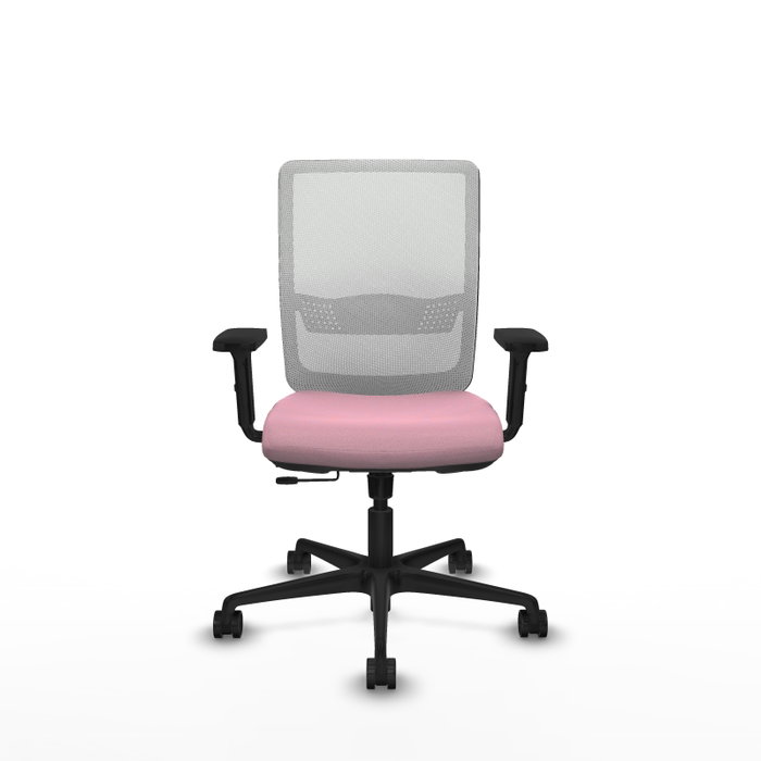 PIQUERAS Y CRESPO Silla de oficina Haches, Rosa y Blanco, Mecanismo Sincro/Traslack, Brazos 2D, Lumbar 1D, Ruedas 65mm PIQUERAS Y CRESPO Silla de oficina Haches, Rosa y Blanco, Mecanismo Sincro/Traslack, Brazos 2D, Lumbar 1D, Ruedas 65mm