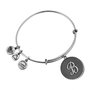 Alex And Ani Pulsera Letra B Gris Metal