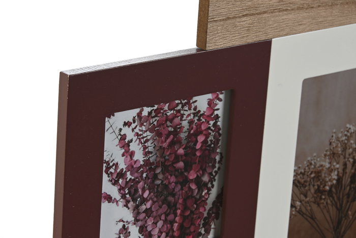 DKD Home Decor Marco Multifoto Fall Shabby Marrón para 4 Fotos