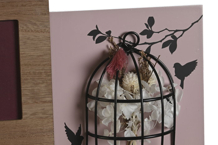 DKD Home Decor Marco Multifoto Fall Shabby Marrón para 4 Fotos