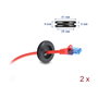 DeLOCK Pasa cables redondo de goma negro, diametro 30 mm, referencia 67327, paquete de 2 unidades, plastico