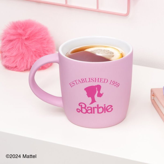 Paladone Taza Barbie Silueta Rosa y Blanco 400 ml