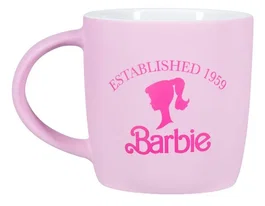 Paladone PP13761BR Taza de Cerámica con Silueta de Barbie, Rosa y Blanco, 0.4 Litros