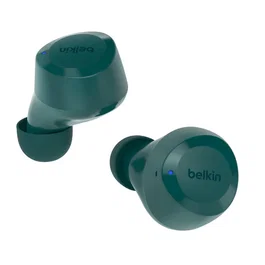 Belkin Auriculares True Wireless SoundForm Bolt - Bluetooth 5.2, 28h Autonomía, Resistencia IPX4, Verde Azulado, con Estuche de Carga (AUCT009BTBLTE)