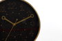 DKD Home Decor Reloj de Pared Moderno Negro y Azul de Aluminio 30 x 30 x 4 cm (2 Unidades)