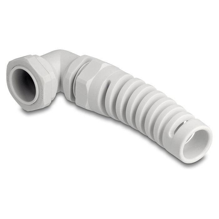 DeLOCK Prensaestopas con alivio de tensión 90° PG21 gris DeLOCK Prensaestopas con alivio de tensión 90° PG21 gris