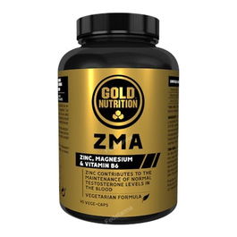 GOLD NUTRITION ZMA 90 Cápsulas | Zinc, Magnesio y Vitamina B6 para Niveles Normales de Testosterona y Síntesis Proteica