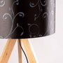 Lámpara de Suelo Trípode de Madera Kano-1 con Pantalla de Tela y Casquillo E27 [OPV-780SGN2435]