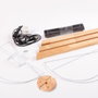Lámpara de Suelo Trípode de Madera Kano-1 con Pantalla de Tela y Casquillo E27 [OPV-780SGN2435]