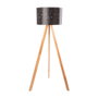Lámpara de Suelo Trípode de Madera Kano-1 con Pantalla de Tela y Casquillo E27 [OPV-780SGN2435]