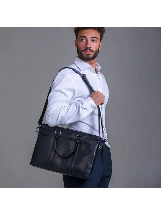 dbramante1928 Nordborg Bolso de Piel para Portátil 15" Hunter Dark con Correa Ajustable y Compartimentos Organizadores dbramante1928 Nordborg Bolso de Piel para Portátil 15" Hunter Dark con Correa Ajustable y Compartimentos Organizadores