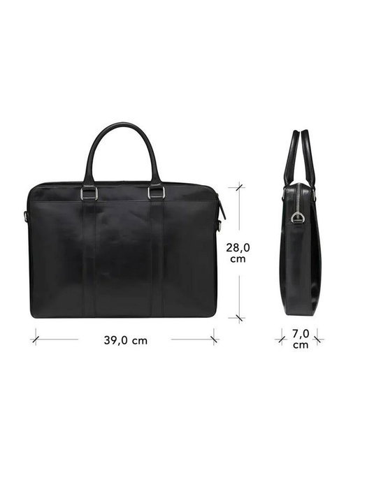 dbramante1928 Nordborg Bolso de Piel para Portátil 15" Hunter Dark con Correa Ajustable y Compartimentos Organizadores dbramante1928 Nordborg Bolso de Piel para Portátil 15" Hunter Dark con Correa Ajustable y Compartimentos Organizadores