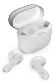 Philips TAT2139WT/00 Auriculares Inalámbricos Intraurales Bluetooth 5.3 Blanco con Estuche de Carga, Autonomía 28h, Resistente al Agua IPX4